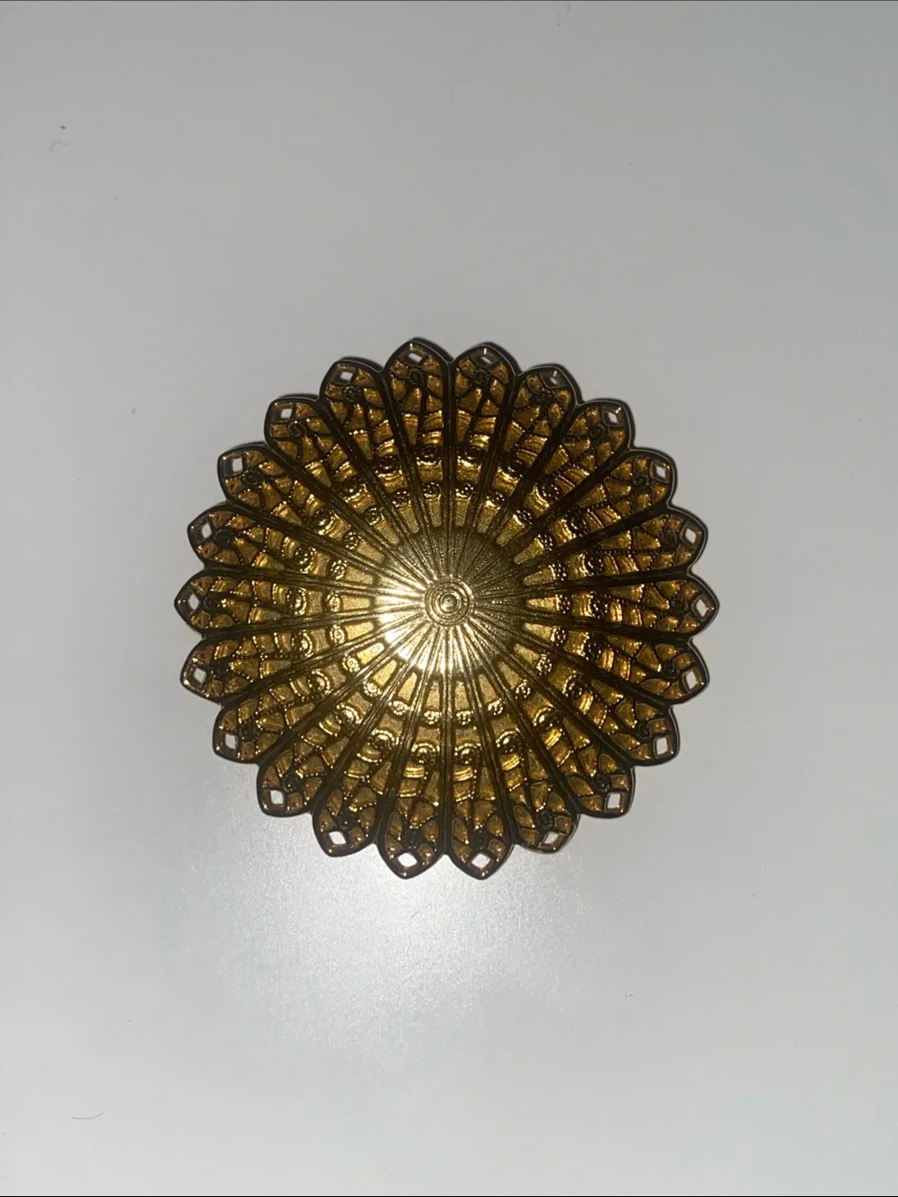 Vintage Gold Filigree Scarf Clip or Brooch